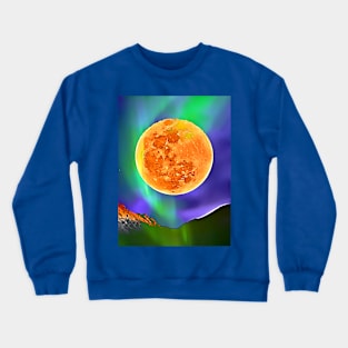 Aurora over Moon Crewneck Sweatshirt